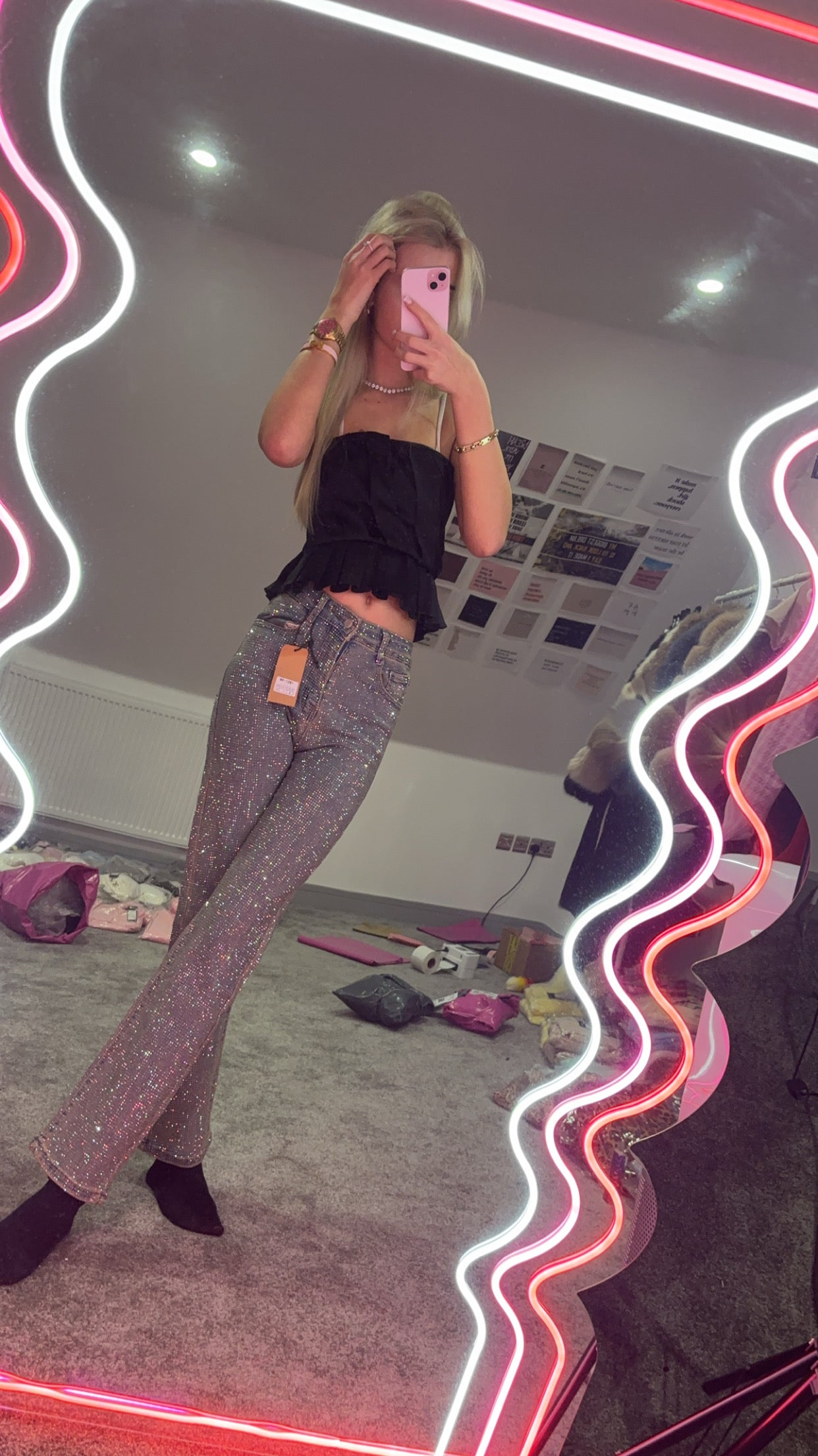 SPARKLE JEANS, DIAMONTE RHINSTONE