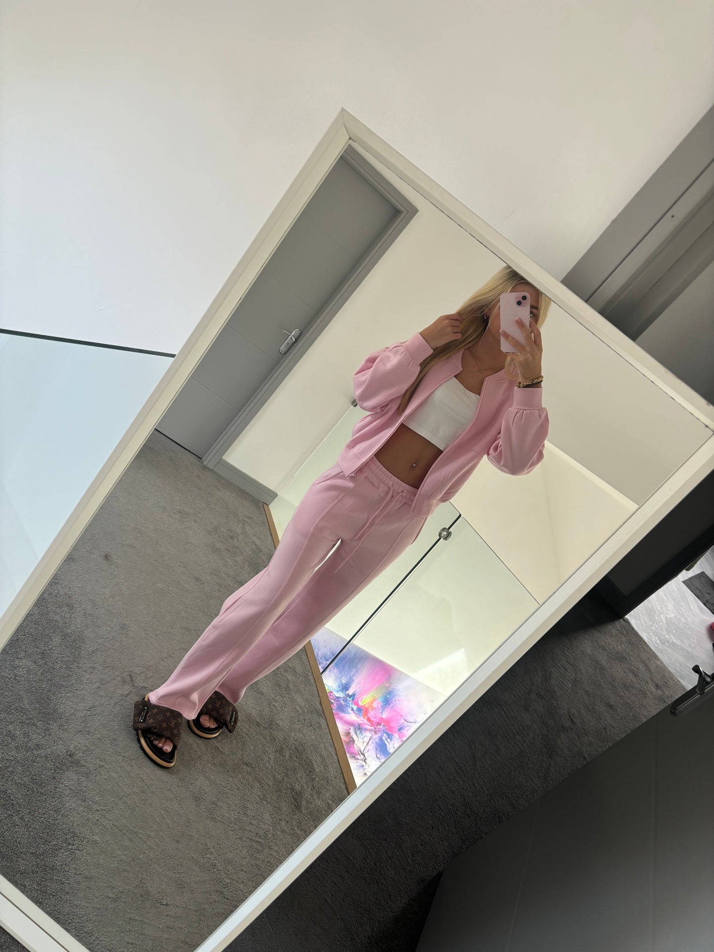 WOMENS BOMBER OVERSIZE 2 PIECE LOUNGEWEAR SET