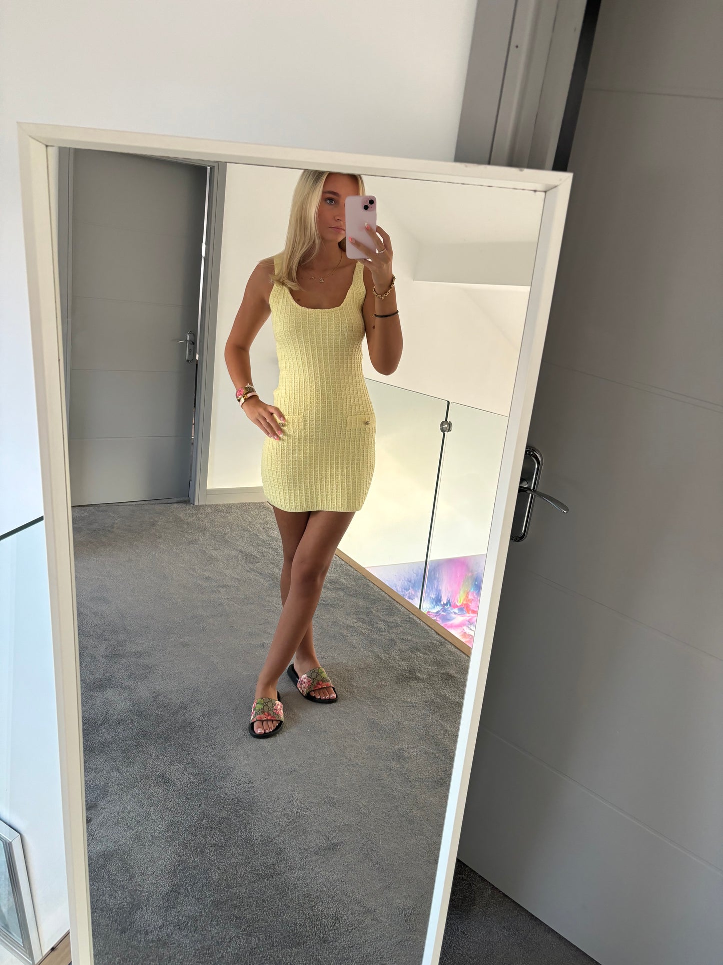 YELLOW KNITTED DRESS