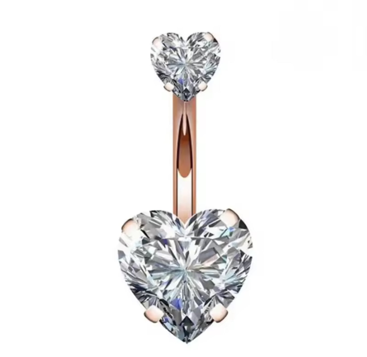 HEART BELLY BUTTON PIERCING