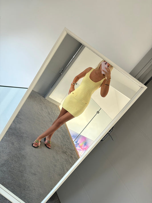 YELLOW KNITTED DRESS