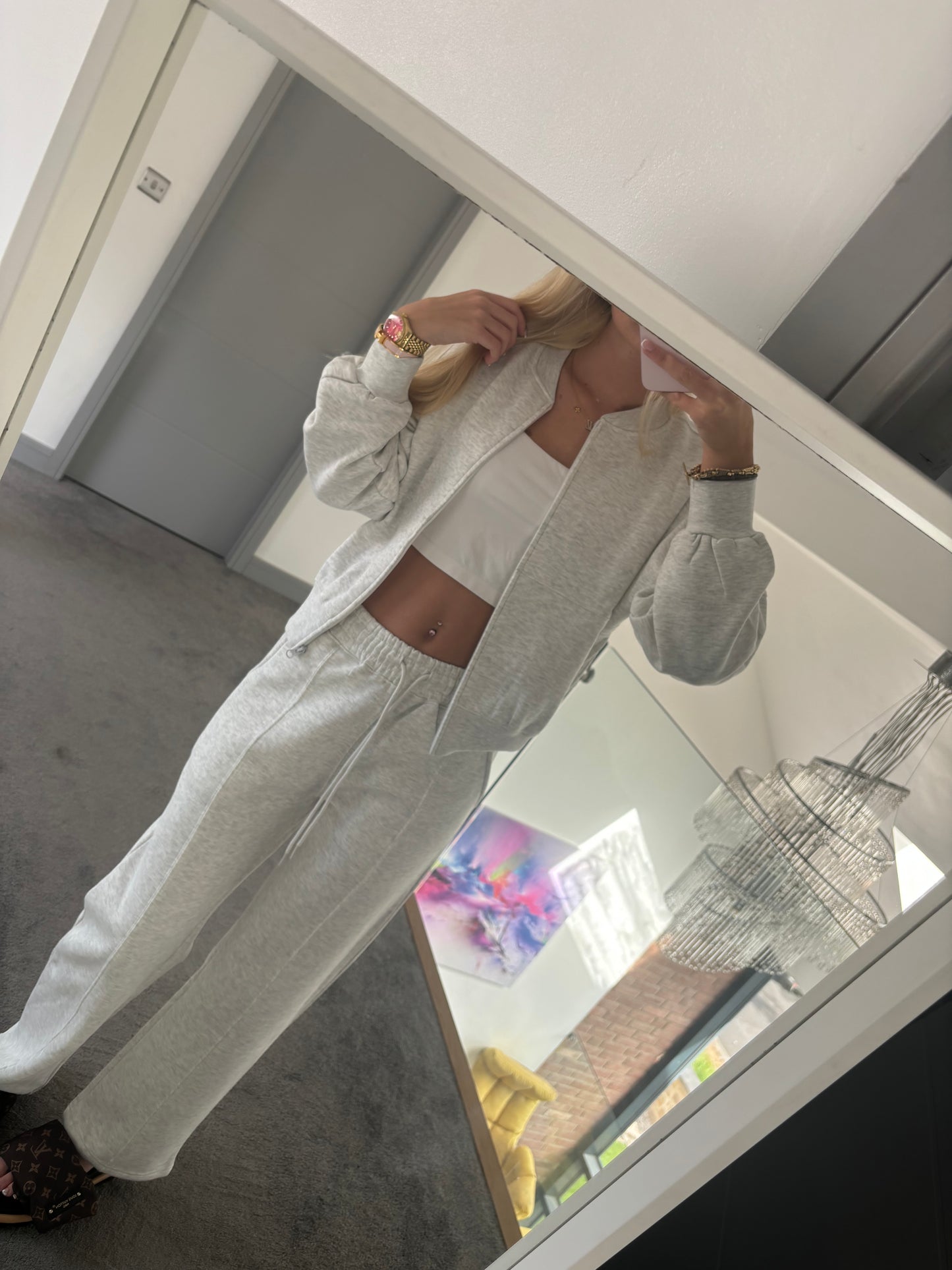 WOMENS BOMBER OVERSIZE 2 PIECE LOUNGEWEAR SET