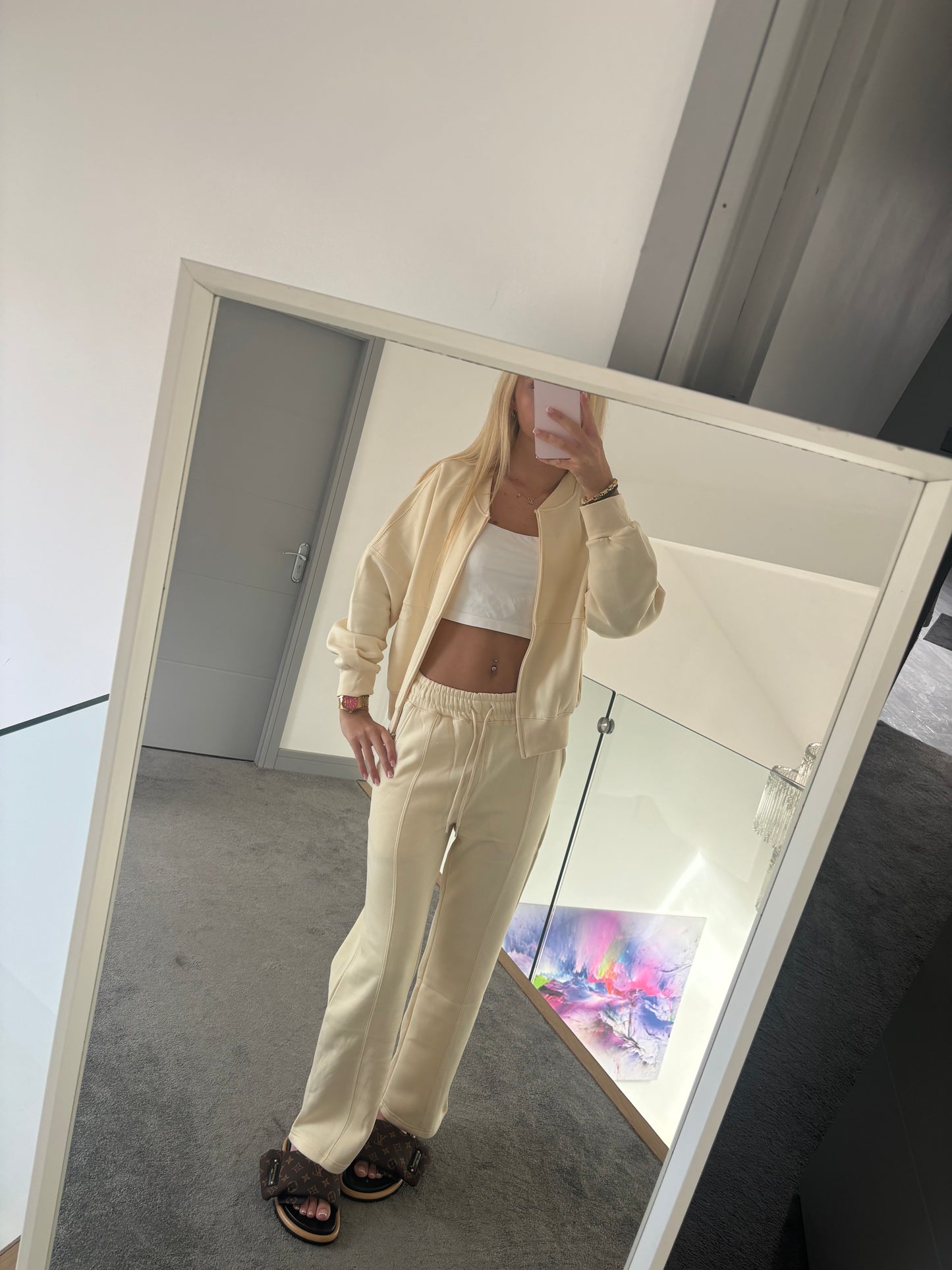 WOMENS BOMBER OVERSIZE 2 PIECE LOUNGEWEAR SET