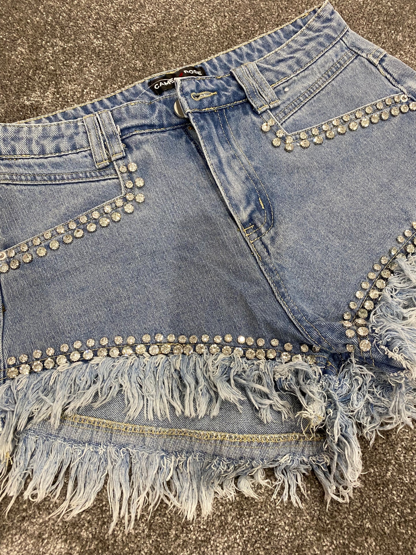 DIAMANTÉ DENIMN SHORTS