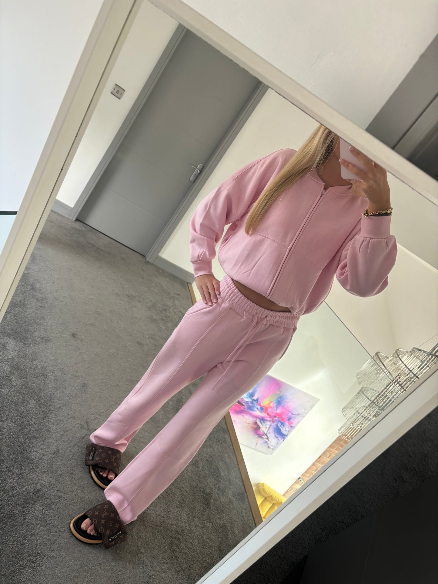 WOMENS BOMBER OVERSIZE 2 PIECE LOUNGEWEAR SET